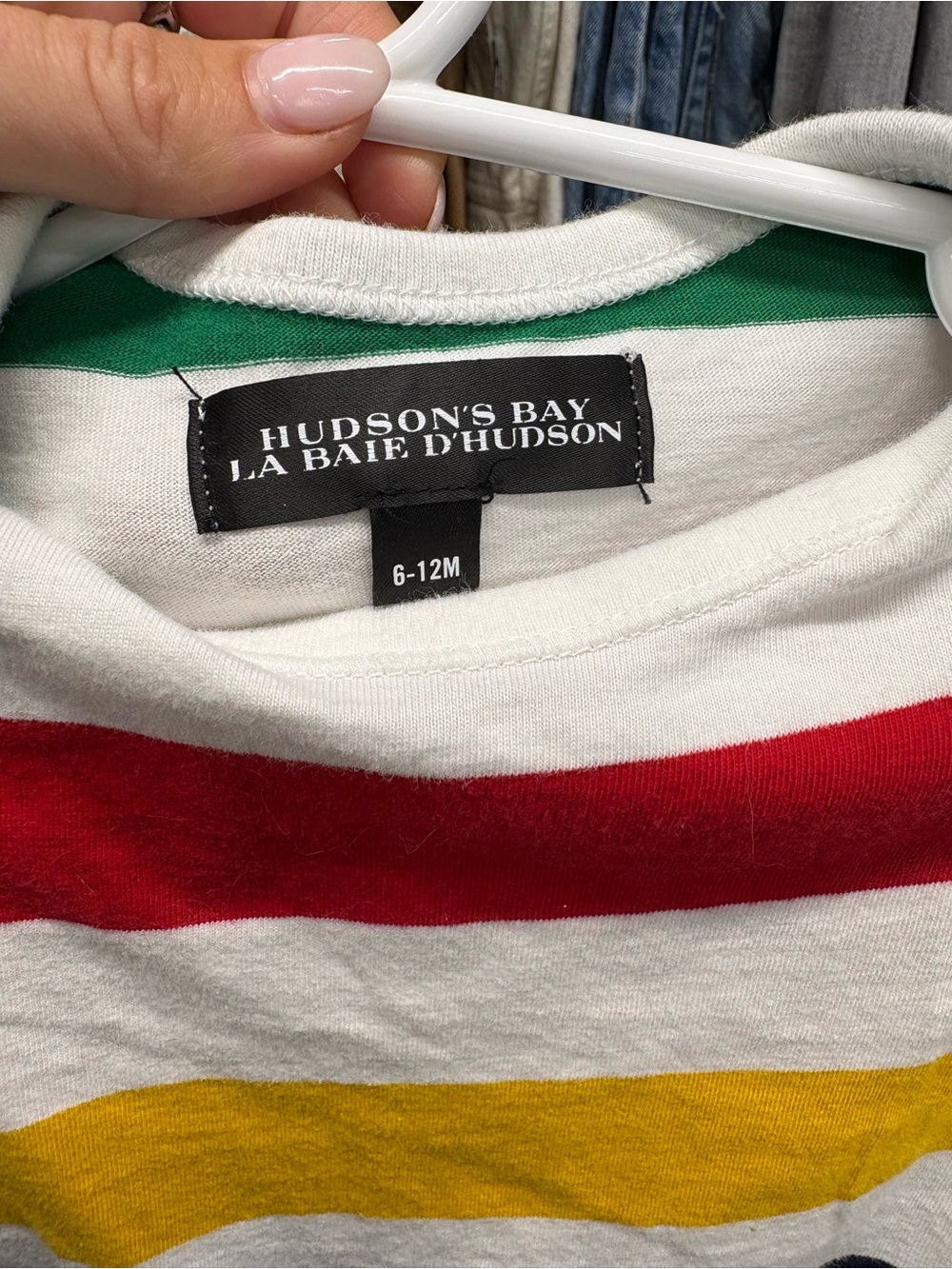 Baby Striped Crewneck Sweater - White/Green/Red/Yellow